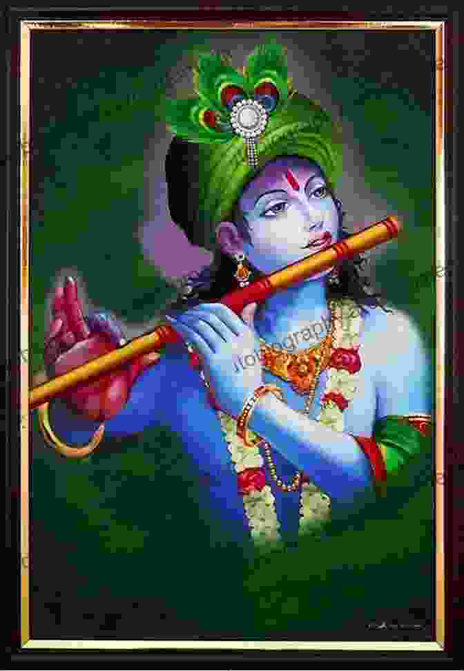 A Beautiful Image Of Lord Krishna Playing His Flute, Surrounded By Devotees Srimad Bhagavatam Twelfth Canto Disciples Of His Divine Grace A C Bhaktivedanta Swami Prabhupada