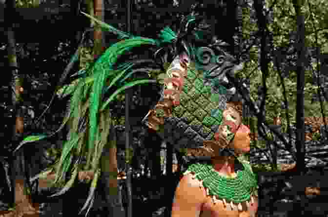 A Vibrant And Elaborate Maya Headdress Adorned With Feathers, Beads, And Shimmering Jade Pendants. The Adorned Body: Mapping Ancient Maya Dress