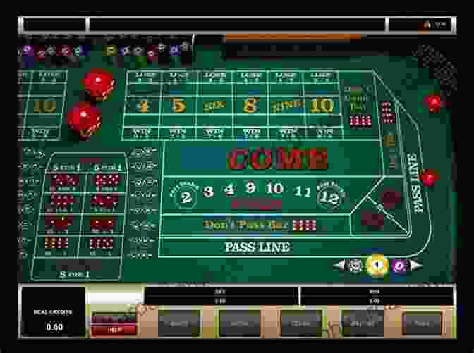 An Image Of A Craps Table, With The Player's Chips Placed On Different Betting Spots. Own Big Red: A Complete Craps Betting System