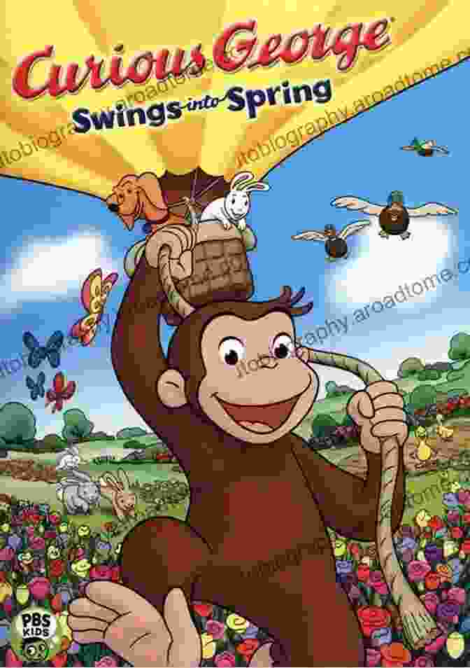 Curious George Surrounded By Vibrant Spring Flowers Curious George Discovers The Seasons