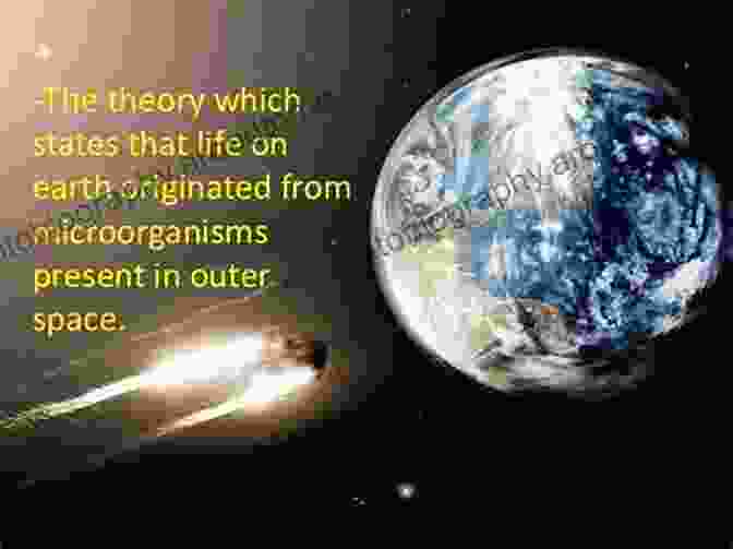 Illustration Depicting The Theory Of Panspermia, Where Life May Have Originated In Space And Spread To Earth First Life: Discovering The Connections Between Stars Cells And How Life Began